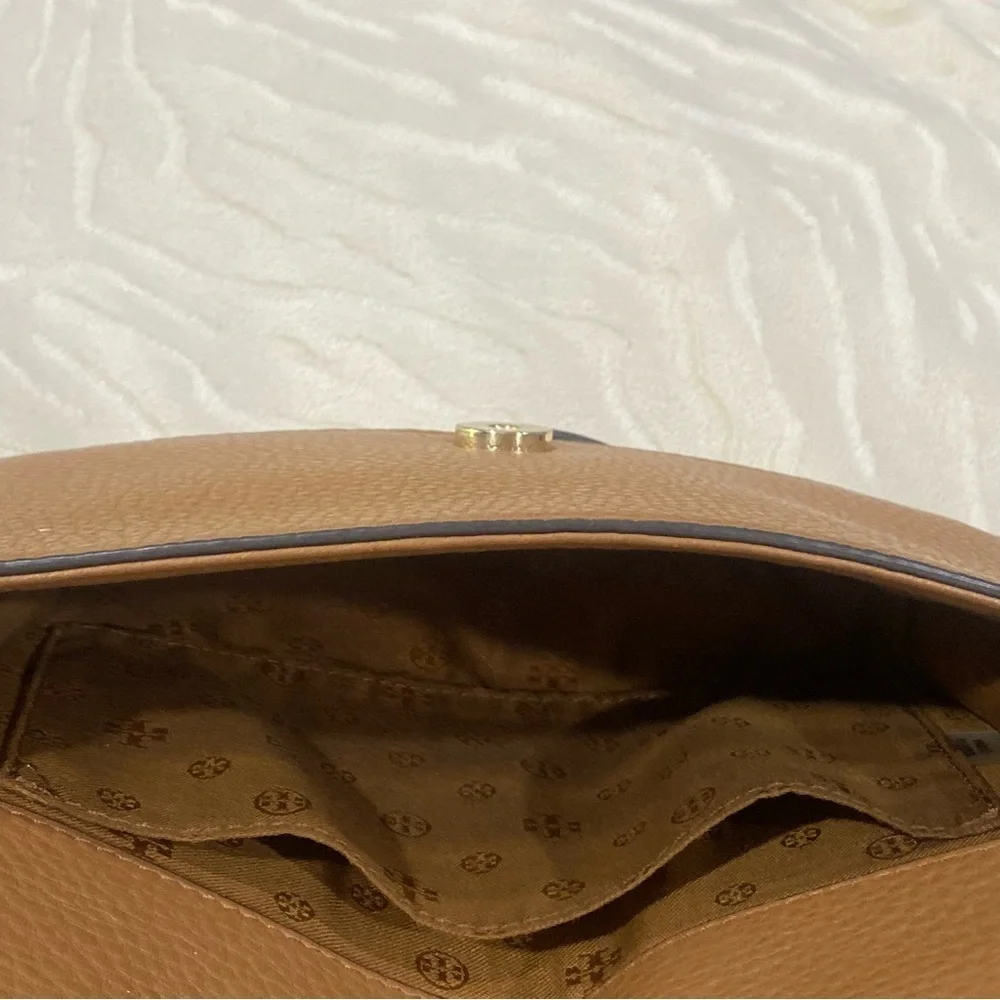 TORY BURCH T Small Bombe Crossbody Bark Brown Bag